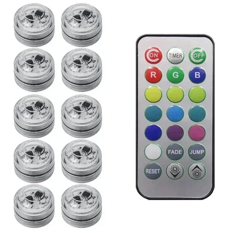 Wireless Adhesive LED Car Interior Ambient Light Remote Control Decor Auto Roof Foot Atmosphere Lamp Bicycle Tail Light