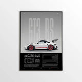 Minimalist 911 Turbo GT3-RS GT4 RS Hyper Car Sports Car Supercar Poster Canvas Painting Motosport Wall Art Pictures Home Decor