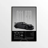 Minimalist 911 Turbo GT3-RS GT4 RS Hyper Car Sports Car Supercar Poster Canvas Painting Motosport Wall Art Pictures Home Decor