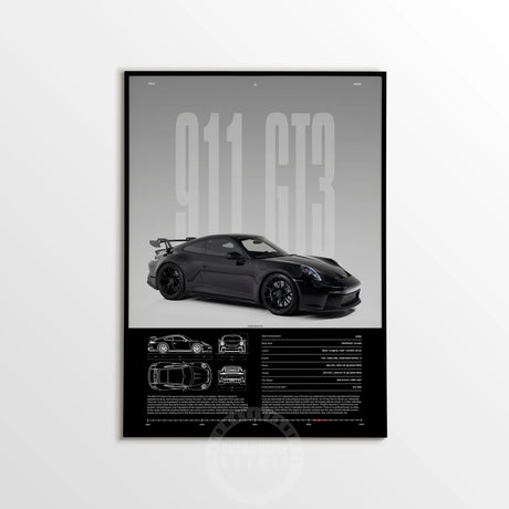 Minimalist 911 Turbo GT3-RS GT4 RS Hyper Car Sports Car Supercar Poster Canvas Painting Motosport Wall Art Pictures Home Decor