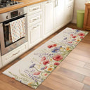 Bohemian Flower Runner Rugs Colorful Floral Pattern Carpet Fresh Natural Design Long Floor Mat for Bedroom Kitchen Laundry Room