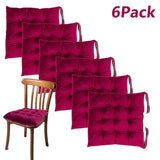 6pcs/set Square Velvet Seat Cushion Thickened Soft Cushion in Winter, Suitable for Dining Rooms Living Rooms Pillows for Bedroom