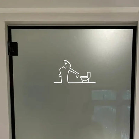 New La Linea Minimalist Line Art Car Sticker Bumper & Window Door Wall Decal With Cartoon Character Design Home Car Decoration