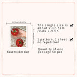 50Pcs Funny Tomato Cartoon Cute Waterproof Sticker Skateboarding Retro Home Decal Sticker