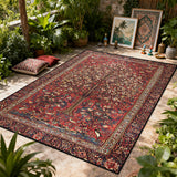 Bohemian Luxury Outdoor Carpet Flower Decoration Retro Style Living Room Rug Sofa Bedroom Easy Clean Washable Floor Mat Soft