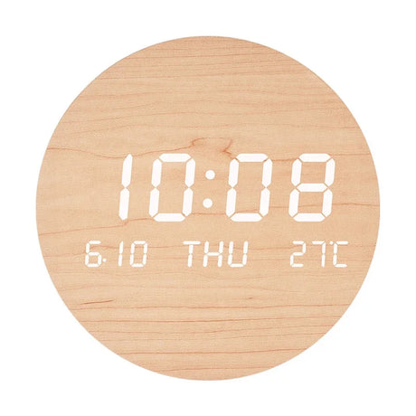 LED Digital Wall Clock Temperature Date Time Multi-function Display Living Room Home Bedroom Silent Clock Fashion Wall Clock