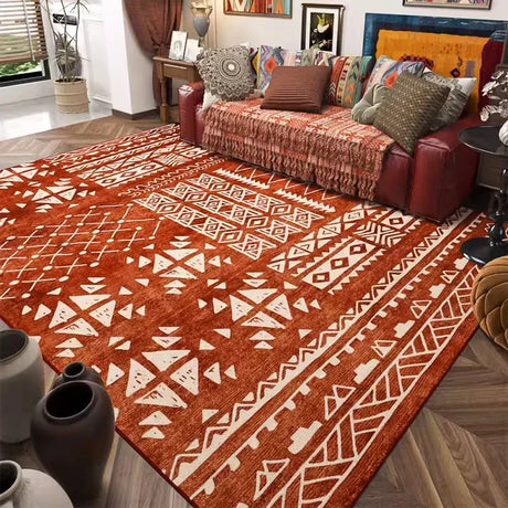 Carpet for Living Room Retro Bohemian Floral Abstract Large Area Rug Home Decoration Pastoral Ethnic Style Bedroom Mat ковер