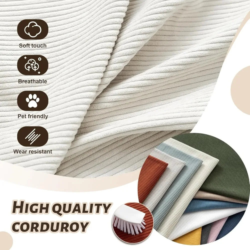 Custom Corduroy Corner Floor Cushion Right Angled Fan-Shaped Cushion Meditation Floor Pillows Cushion Yoga Cushions Seating Pads