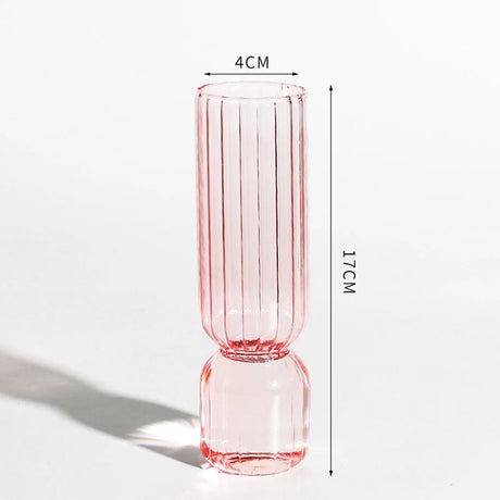 Nordic Glass Vase Small Glass Vases Flower Arrangement Home Decoration Accessories Modern Living Room Glass Ornament
