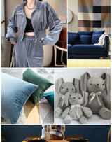 155 Cm Wide Velvet Fabric Dutch Velvet Solid Color Sofa Cover Pillow Cushion Curtain DIY Spring and Autumn Apparel Sewing Fabric