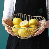Fruit Basket Durable Metal Wire Storage Bowl Nordic Style Iron Home Snacks Bread Dining Table Indoor Cosmetic Storage Basket