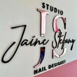 Custom Large Business Logo Sign Personalized Wall Mounted 3D Laser Cut Color Acrylic Wall Sign BeautySalon/Clinic Trademark Sign