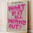 Retro-style "If All Goes Well" Newspaper Layout Posters, Stylish Wall Decorations Inspirational Posters, "If" Themed Posters