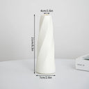 Nordic Vases Pure White Plastic Vases Imitation Ceramic Flower Vases Desktop Flowerpot Wedding Decor Home Ornament