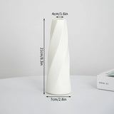Nordic Vases Pure White Plastic Vases Imitation Ceramic Flower Vases Desktop Flowerpot Wedding Decor Home Ornament