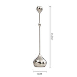 Silver Candle Holder, Metal Candlestick Romantic Art Table Decoration For Home Dining , Wedding Photography Props