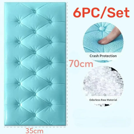 70X35CM 3PCS/SET 6PC/SET Self-adhesive 3D Brick Wallpaper PE Foam Wall Panels Stickers Waterproof Wallpaper Home Decoration