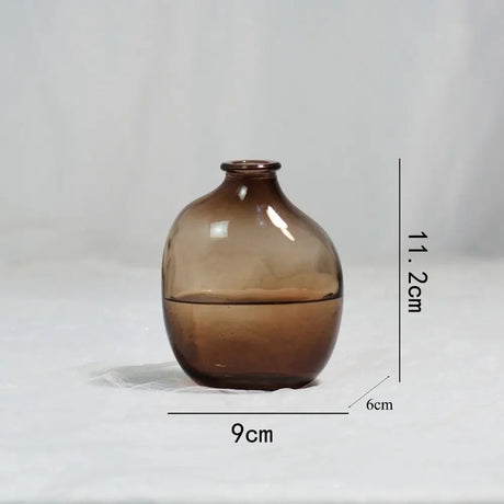 Fashion Gradient Color Glass Flower Vase Mini Irregular Hydroponic Vase Flower Arranger Vase Ornaments Home Decoration