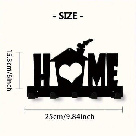 CIFBUY Iron Wall Art Metal Key Hook Home Entryway Organizer for Coats Hats Bags Decorative Hanging Decor Modern Rustic Accent