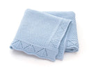 Personalized Knitted Blanket Embroidered Name Baby Boy Girl Soft Blanket Baby Shower Breathable Stroller Blanket Birthday Gift