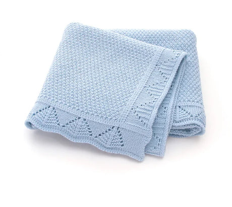 Personalized Knitted Blanket Embroidered Name Baby Boy Girl Soft Blanket Baby Shower Breathable Stroller Blanket Birthday Gift