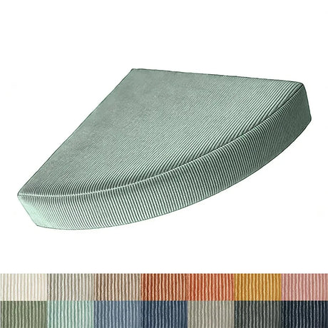 Custom Corduroy Corner Floor Cushion Right Angled Fan-Shaped Cushion Meditation Floor Pillows Cushion Yoga Cushions Seating Pads