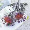 Artificial Flowers Short Branch Crab Claw 2 Fork Pincushion Festival Garland Vase for Home Wedding Room Decoration Fake Planting