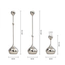 Silver Candle Holder, Metal Candlestick Romantic Art Table Decoration For Home Dining , Wedding Photography Props