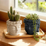 Zen Buddha Statue Resin Planter Flower Pot Home Courtyard Garden Decor Handicraft Ornament Indoor Outdoor Green Plant Gift