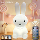 Miffy Rabbit Mood Light with Remote Control Dimming Cute Cartoon Children's Gift Bedroom Bedside Lamp Living Room Floor Lamp
