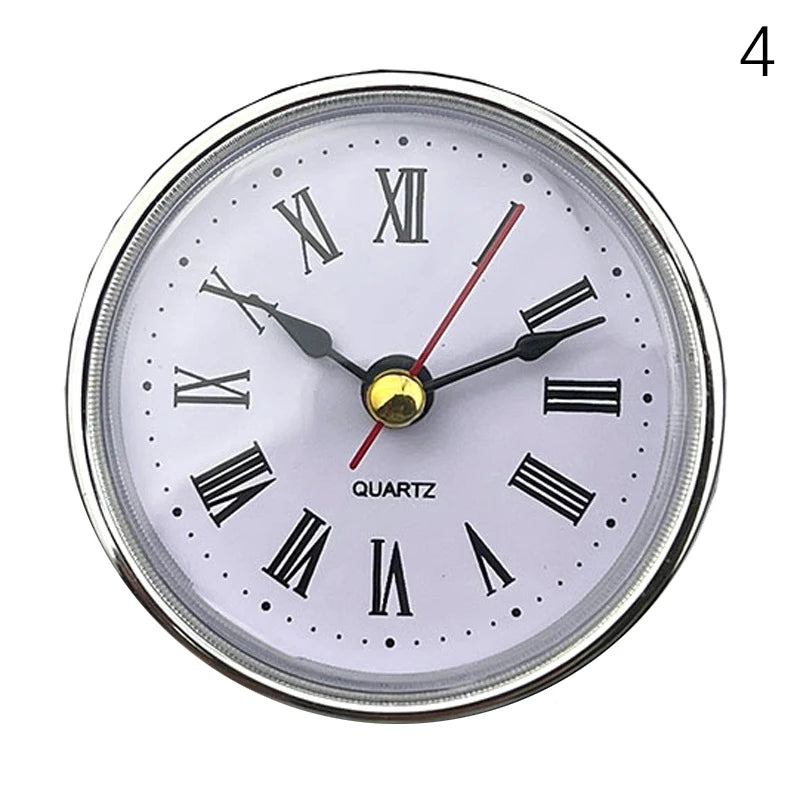 Classic Clock Craft Quartz Movement Dia.65mm Round Clocks Insert Roman Number Little Clock Arabic Numbers Wall Decor