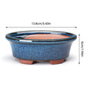 Chinese Style Bonsai Pots Breathable Stoneware Bonsai Pots With Holes Chinese Style Bonsai Flowerpot Ceramic Crafts for Garden