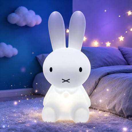Miffy Rabbit Mood Light with Remote Control Dimming Cute Cartoon Children's Gift Bedroom Bedside Lamp Living Room Floor Lamp