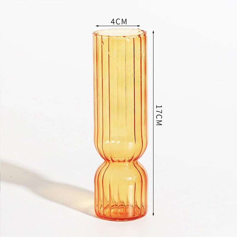 Nordic Glass Vase Small Glass Vases Flower Arrangement Home Decoration Accessories Modern Living Room Glass Ornament