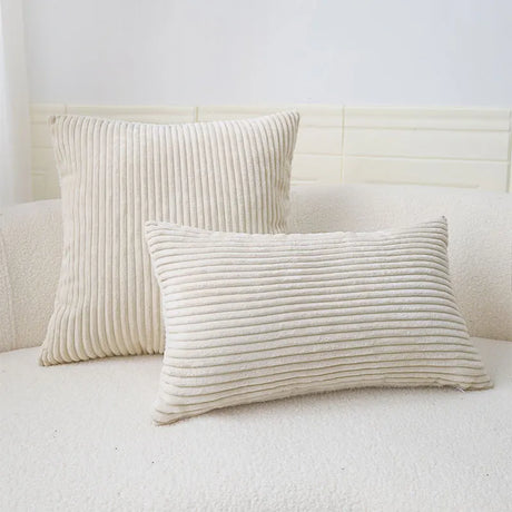Stripe Corduroy Cushion Cover 30x50cm Pillowcase For Sofa Simple Nordic Style Funda Cojin Living Room Home Decor Pillow Cover