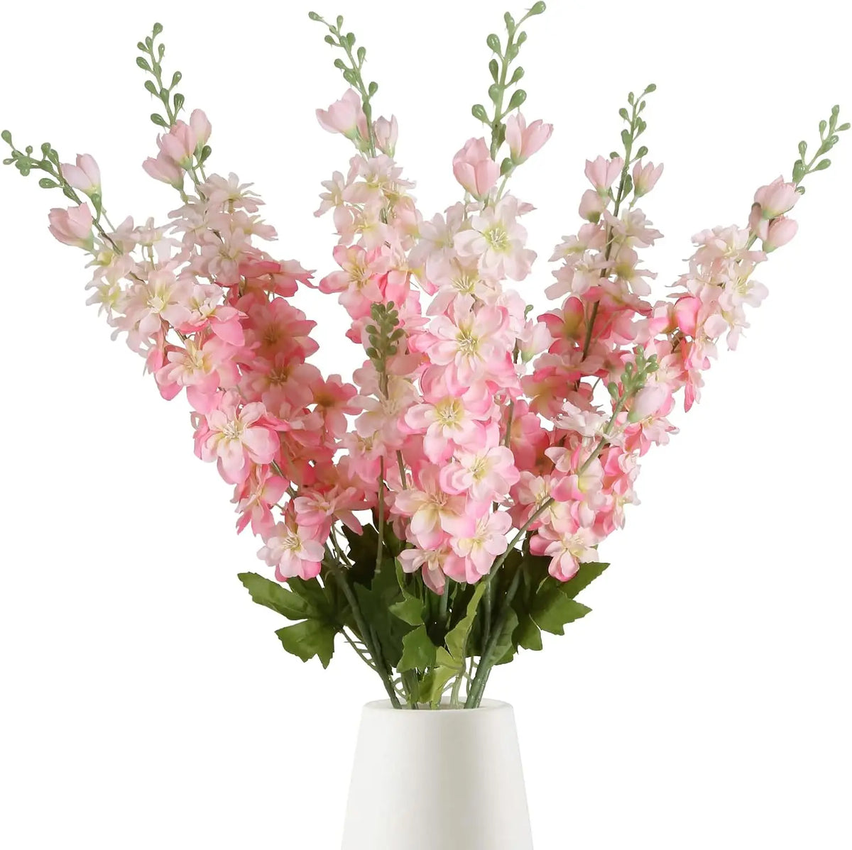 YeeNanee 6pcs Blue Delphinium Artificial Flowers Long Stem Larkspur for Wedding Centerpieces Floral Arrangements Home Vase Decor