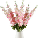 YeeNanee 6pcs Blue Delphinium Artificial Flowers Long Stem Larkspur for Wedding Centerpieces Floral Arrangements Home Vase Decor