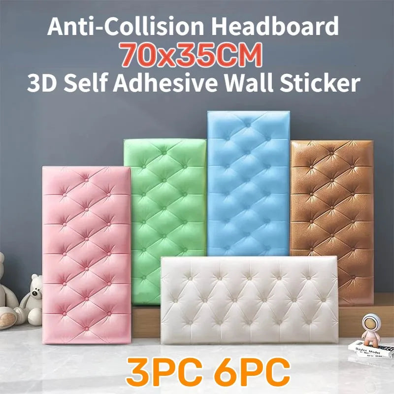 70X35CM 3PCS/SET 6PC/SET Self-adhesive 3D Brick Wallpaper PE Foam Wall Panels Stickers Waterproof Wallpaper Home Decoration