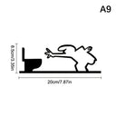 New La Linea Minimalist Line Art Car Sticker Bumper & Window Door Wall Decal With Cartoon Character Design Home Car Decoration