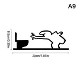 New La Linea Minimalist Line Art Car Sticker Bumper & Window Door Wall Decal With Cartoon Character Design Home Car Decoration