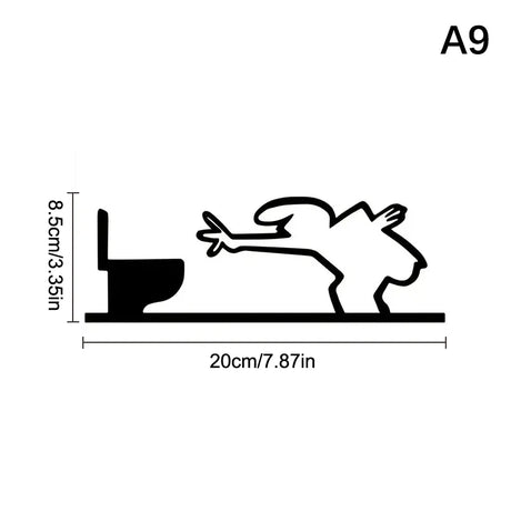 New La Linea Minimalist Line Art Car Sticker Bumper & Window Door Wall Decal With Cartoon Character Design Home Car Decoration