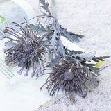Artificial Flowers Short Branch Crab Claw 2 Fork Pincushion Festival Garland Vase for Home Wedding Room Decoration Fake Planting