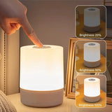 Bedside LED Touch Night Lights Dimmable Rechargeable Desktop Table Lamp For Reading Desk Bedroom Bedside Decoration Lighting