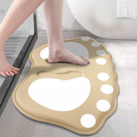 Bath mat anti slip bathroom mat claw pattern bathroom carpet absorbent bathroom carpet door mat floor mat home decoration