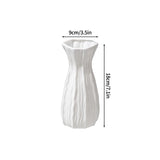 Nordic Vases Pure White Plastic Vases Imitation Ceramic Flower Vases Desktop Flowerpot Wedding Decor Home Ornament