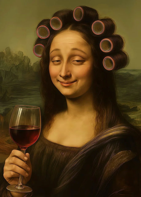 Mona Lisa Funny Toilet Canvas Print Poster Vintage Abstract Art Figure Painting Wash Room Toilet Hallway Wall Art Home Decor
