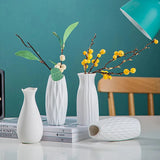 White Nordic Ceramic Flower Vase Retro Flower Bottle Creative Flower Arrangement Holder Simple Plant Pot Room Table Decor Mini
