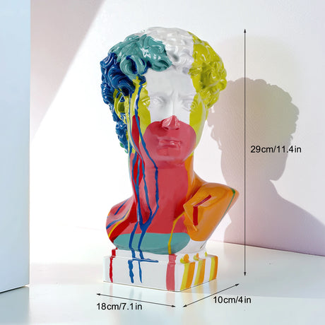 European Home Decoration David Head ResinStatues Statues Home Decor  Modern Abstract Art  Bust Sculpture Art Sketch Practice
