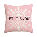 1/4pcs Christmas Pillow Cover, Pink Printed Cushion Cover, Farmhouse Decorative Sofa, Christmas Decoration (without Pillow Core)