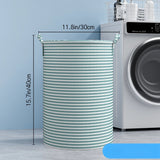Foldable Minimalist Striped Laundry Basket Multi Use Collapsible Storage Organizer for Bathroom Bedroom Toy Clothes Home 1 Pack